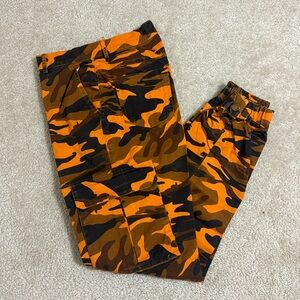 Orange/Black Camo Jogger Pants